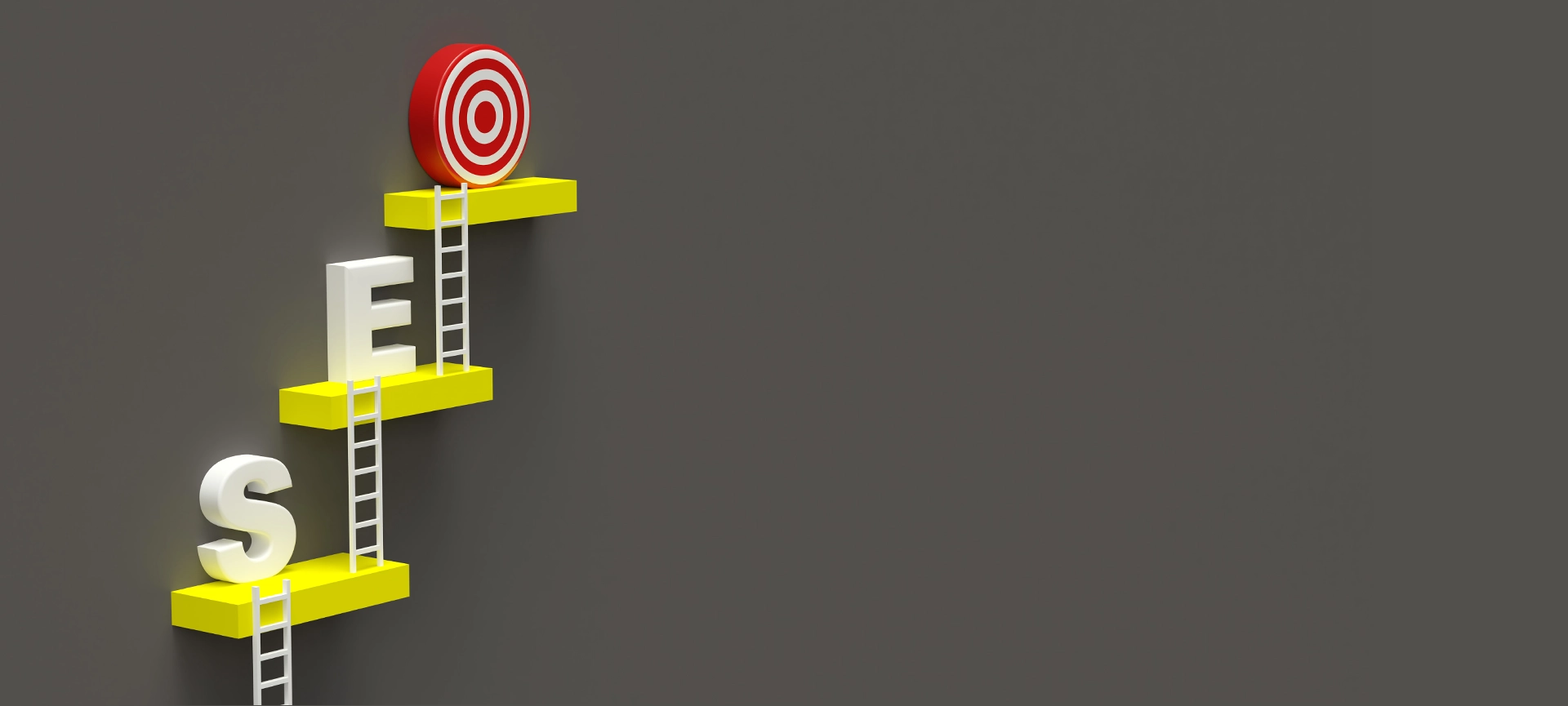 goals in creative leadership and teamwork in website traffic. seo target. search engine optimization