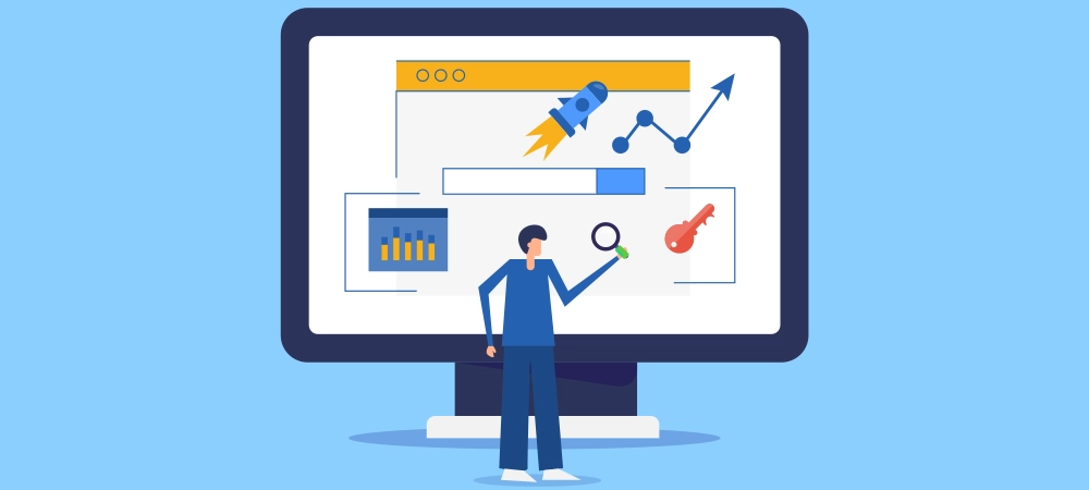 SEO specialist working on website keyword research, content optimization, technical SEO and on page SEO