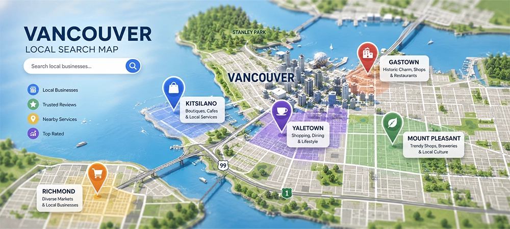 Local SEO targeting Vancouver neighborhoods for better business visibility.